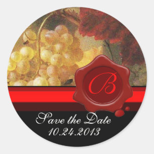 PEGATINA REDONDA ANTIGUO FIESTA DE DEGUSTACIÓN DE VINEYARD DE VINEY