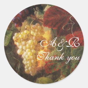 PEGATINA REDONDA ANTIGUO FIESTA DE DEGUSTO DE VINEYARD DE VINEYARD 