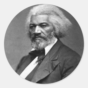 Pegatina Redonda Antiguo Fr3d3rick Bailey Douglas Héroe Africano Am