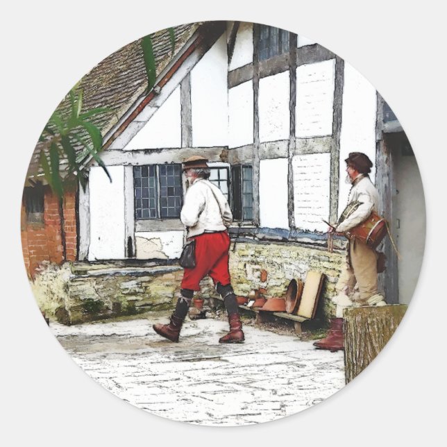 PEGATINA REDONDA ANTIGUO INGLATERRA (Anverso)