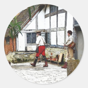 PEGATINA REDONDA ANTIGUO INGLATERRA