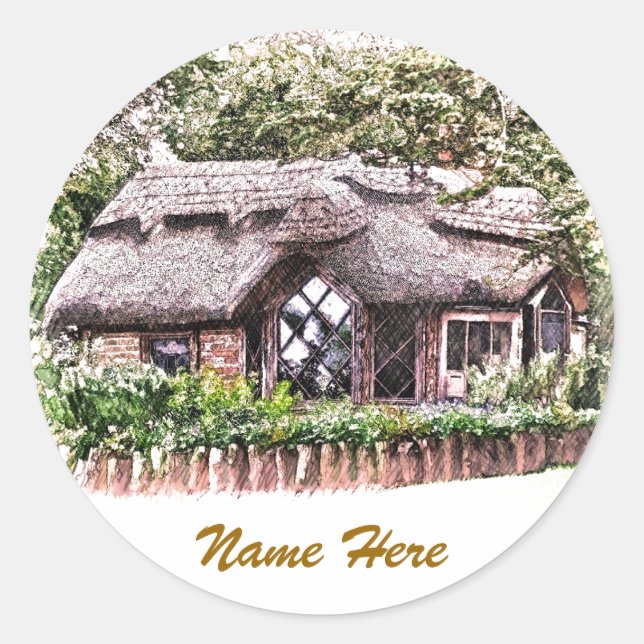 PEGATINA REDONDA ANTIGUO INGLATERRA (Anverso)