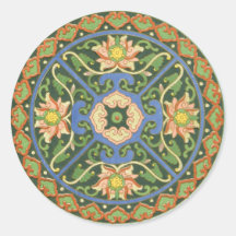 Antiguo patrón chino de cloisonné: jade verde