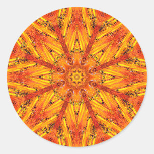 Pegatina Redonda Antiguos ecos Crystal Mandala