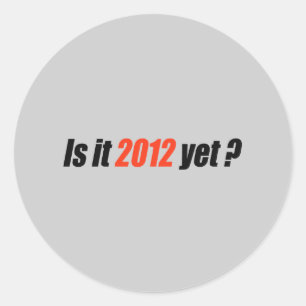 Pegatina Redonda AntiObama Bumpersticker - 2012 todavía