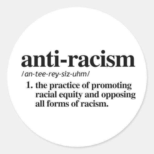 Pegatina Redonda Antirracismo (Anverso)