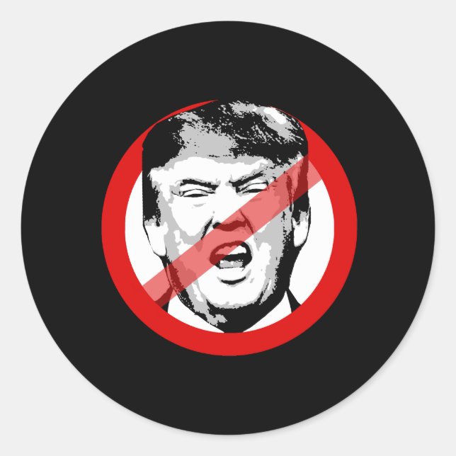 PEGATINA REDONDA ANTITRUMP - - - (Anverso)