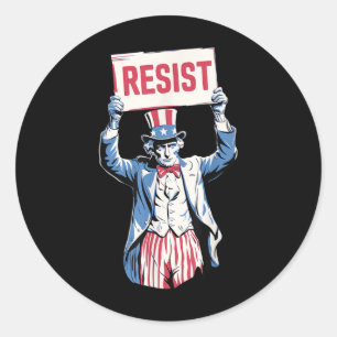 Pegatina Redonda Antitrump No Es Mi Presidente 4 De Julio Unc