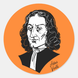 Pegatina Redonda Antonio Vivaldi