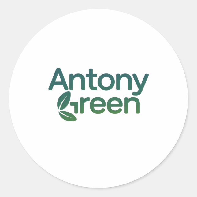 Pegatina Redonda Antony green (Anverso)