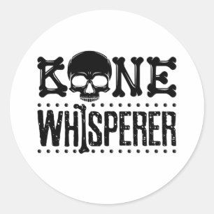 Pegatina Redonda Antropología Antropólogo Bone Whisperer