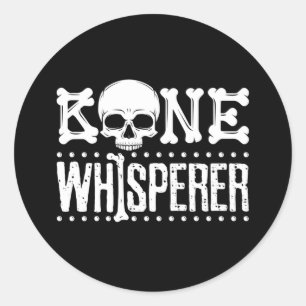 Pegatina Redonda Antropólogo antropólogo de Bone Whisperer Forensic