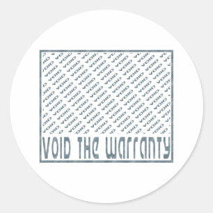 Pegatina Redonda Anule la garantía