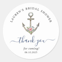 Anuncio de color Nautical Bridal Ducha Gracias