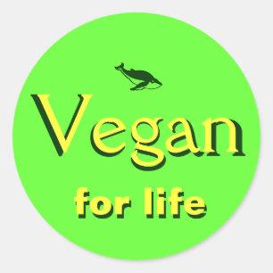 Pegatina Redonda Anuncio vegan