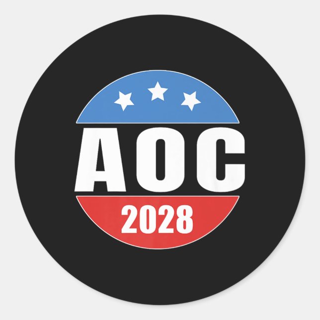 Pegatina Redonda Aoc 2028 Premium (Anverso)