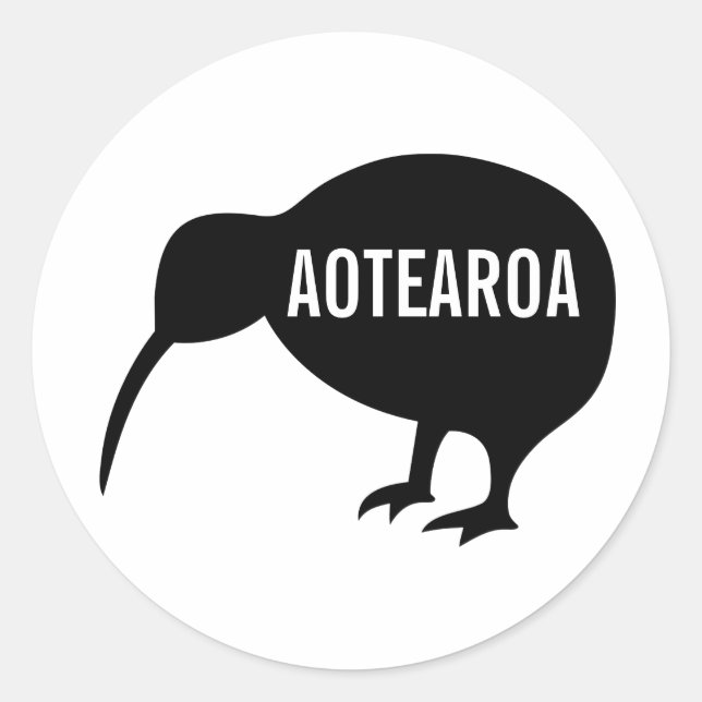 Pegatina Redonda Aotearoa (Anverso)