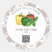*~* AP30 Bell Peppers con logotipo QR