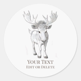 Pegatina Redonda *~* AP49 Personalizado agudo mooseSticker