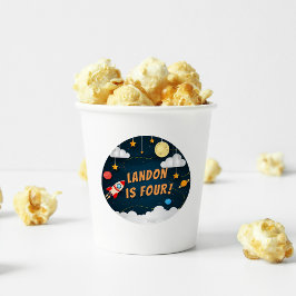 Pegatina Redonda Apagón | Cumpleaños de los Niños Personalizados