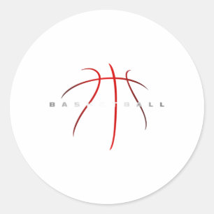Pegatina Redonda Aparato de baloncesto - Arte de baloncesto