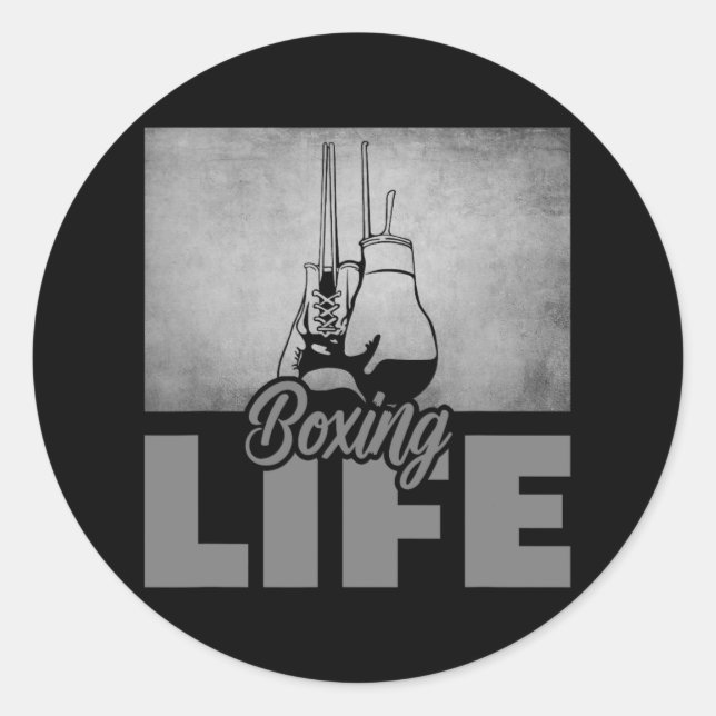 Pegatina Redonda Aparato de boxeo - Boxeo 6 (Anverso)