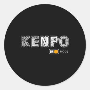 Pegatina Redonda Aparato de kárate de artes marciales en modo Kenpo