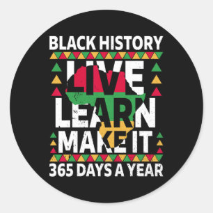 Pegatina Redonda Aparato del Mes de la Historia Negra 2025
