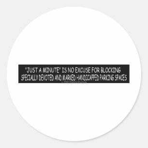 PEGATINA REDONDA APARCAMIENTO HANDICAP 5