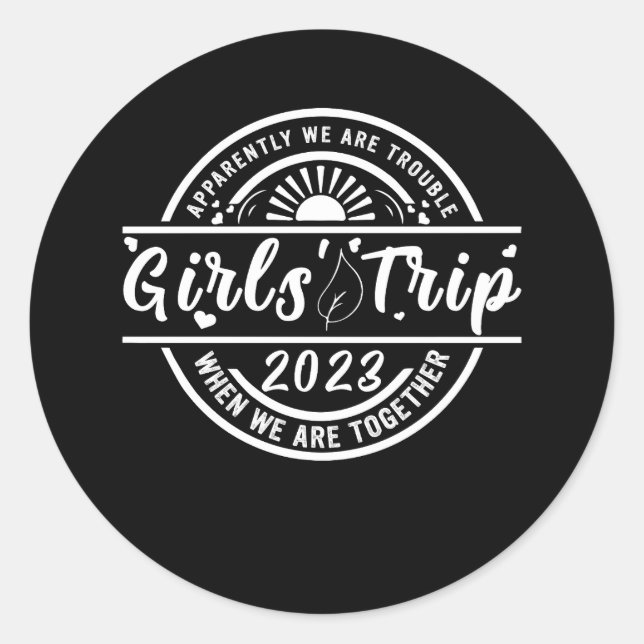 Pegatina Redonda Aparentemente, Somos Problemas Cuando Estamos Junt (Anverso)