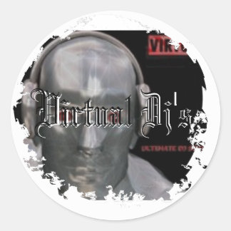 Pegatina Redonda Apenado alrededor de los pegatinas