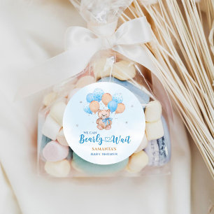 Pegatina Redonda Apenas Esperamos Baby Shower