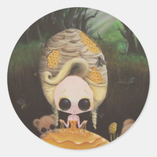 Pegatina Redonda Apenas la derecha