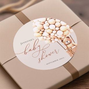 Pegatina Redonda ¡Apenas Podemos Esperar! Baby Shower