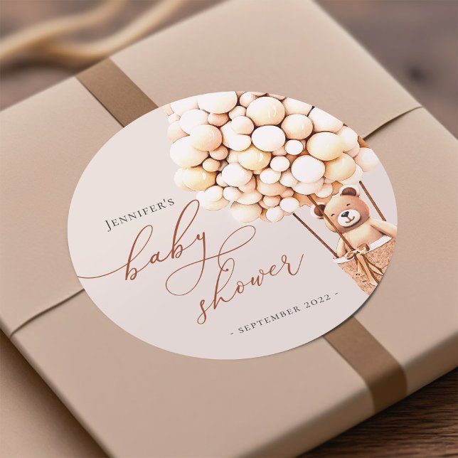 Pegatina Redonda ¡Apenas Podemos Esperar! Baby Shower (Subido por el creador)