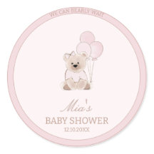 Apenas Podemos Esperar Oso de Peluche Rosa Baby Sh