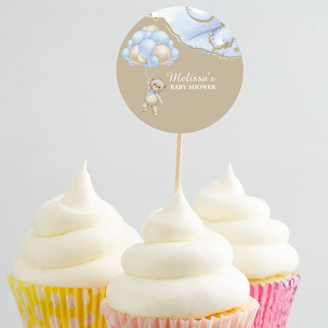 Pegatina Redonda Apenas podemos esperar topper para cupcakes de glo (Subido por el creador)