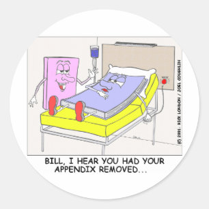 Pegatina Redonda Apéndice del libro Saliendo Graciosos Regalos Y Te