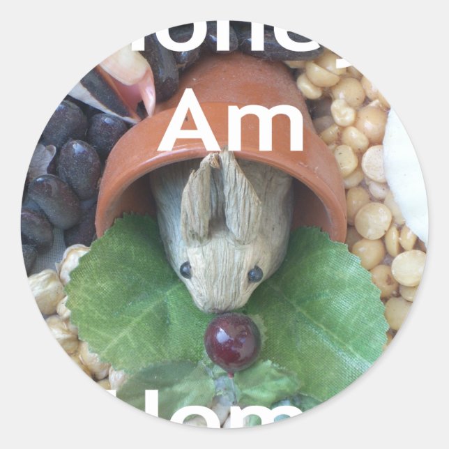 Pegatina Redonda Aperitivo de conejo (Anverso)