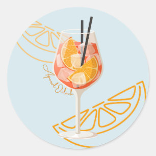 Pegatina Redonda Aperol O'Clock