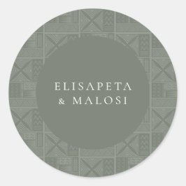 Pegatina Redonda Apia Boda