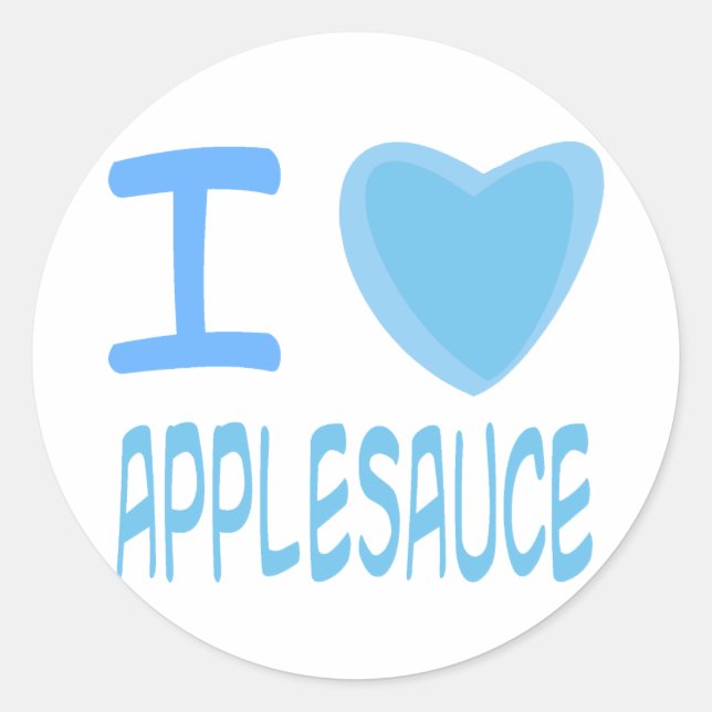 Pegatina Redonda Aplausos de I Heart (Love) (Anverso)