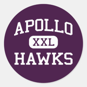 Pegatina Redonda Apolo - Hawks - High School - Glendale Arizona