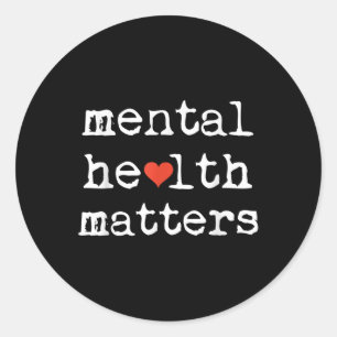 Pegatina Redonda Apoyar La Conciencia Sobre La Salud Mental
