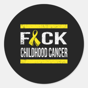 Pegatina Redonda Apoyar la concienciación sobre el cáncer infantil 