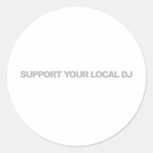 Pegatina Redonda Apoye a su DJ local
