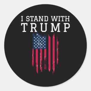 Pegatina Redonda Apoyen a Trump Pro Trump