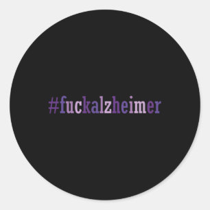 Pegatina Redonda Apoyo a Alzheimerheimer Conciencia sobre la despre