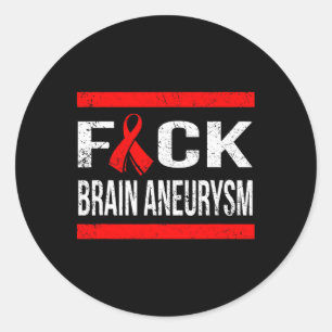 PEGATINA REDONDA APOYO A BRAIN ANEURYSM CONCIENCIACIÓN T-SHIRT