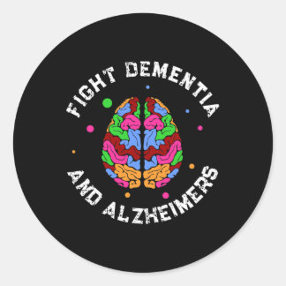 Pegatina Redonda Apoyo a Heimerheimer Awareness Endheimer Fight Hei